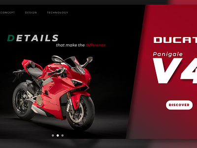 Panigale concept Landing page