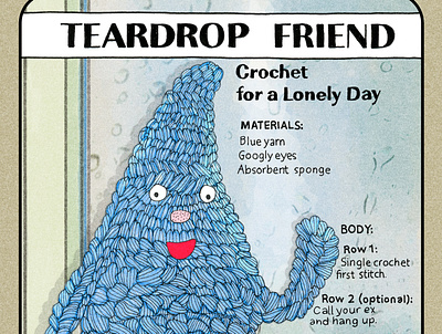 Teardrop Friend comic design drawing humor illustration illustrator micron sketchbook