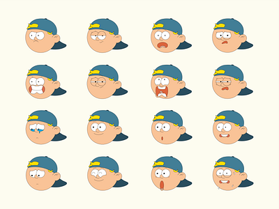 Expressions 2d after effect animation character character design characterdesign expression illustration illustrator