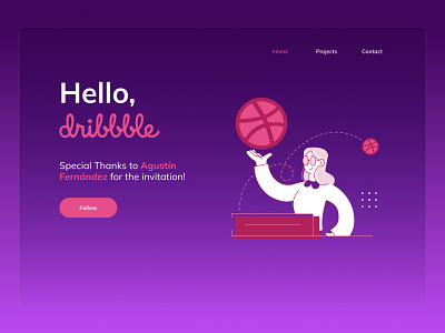 Hello Dribbble! design illustration ui ux vector web design