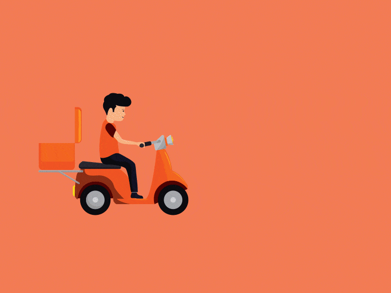 Delivery man 2d 2d animation 2danimation after effects aftereffects animation illustration illustrator