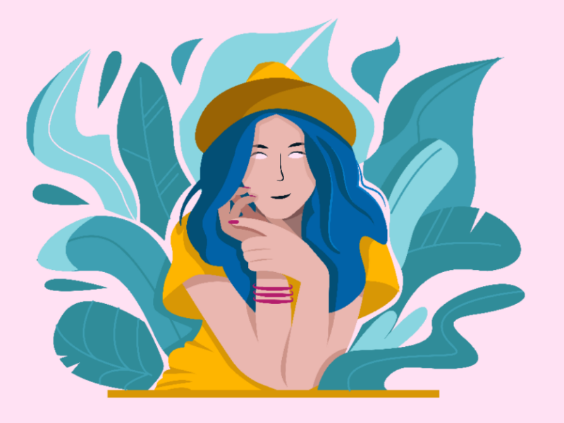 Girl in a hat by Marina on Dribbble