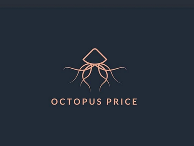 Logo Octopus abstract line logo monogram octopus premium simple