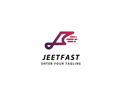 Logo letter J + F letter j fast concept logo speed