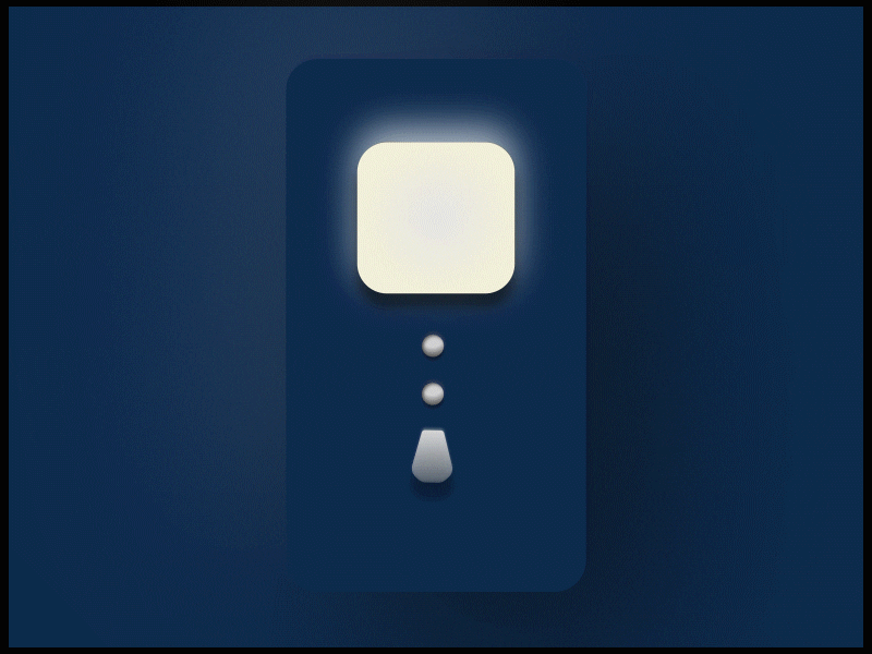 Lamp Switch after effects animation app motion neomorphism skeuomorphs ui ux