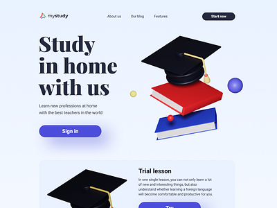 Dailyui 003 - Landing page blender blender3d catroon daily daily 100 challenge dailyui dailyuichallenge figma landing page landing pages uiux uxdesign uxui website