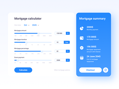 Dailyui 004 - Mortgage calculator