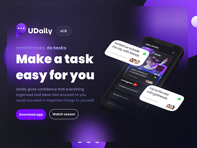 Task Manager Udaily 3d branding design figma graphic design landing manager task than ui ui8 uiux web