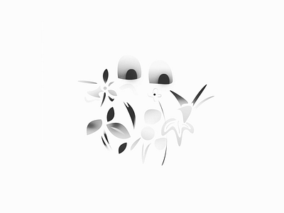 Nothing Else Matters brand eyes face flower illustration flowers gradient logo mono music