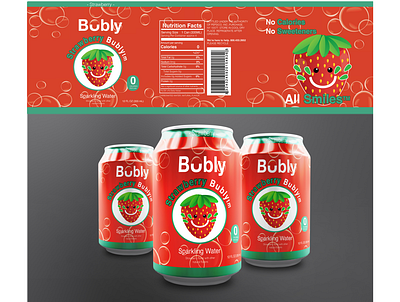 Bubly Package Redesign adobe illustrator graphic design illustration package redesign redesign