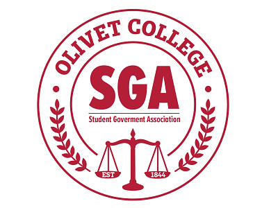 Olivet College SGA logo adobe illustrator illustrato logo red sga student government association
