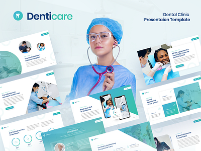 Denticare - Dentist & Dental Clinic Presentation Template pitch deck