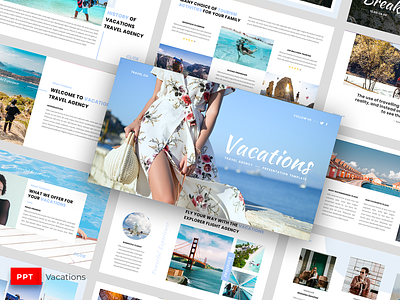 Vacations - Presentation Template adventure agency business clean company country creative hotel itinerary light map minimalist minimalistic mock up mockup modern nature powerpoint presentation professional