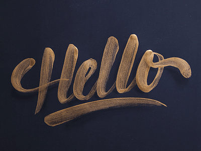 Hello Dribbble! brush its a living itsaliving lettering typography