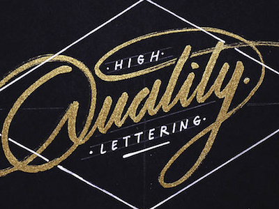 High quality lettering 