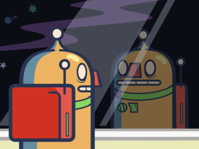Robot in Space (animated)