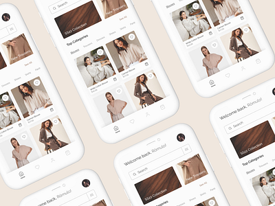 E-commerce minimalist beige concept