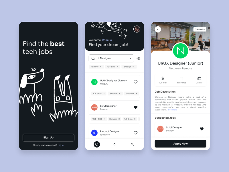 Job Board Concept by Rômulo Sandri on Dribbble