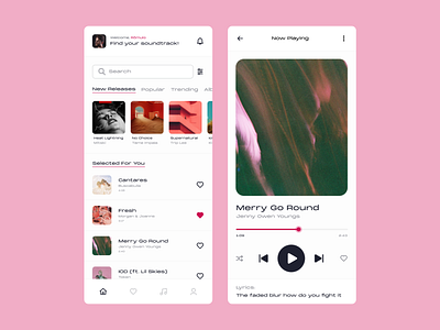 Music Player Concept Design album app design minimalism minimalist music music player player red song ui uiux
