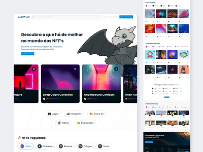 NFT Marketplace - Crypto - Valhalla app art crypto defi design games landing page marketplace nft ui uiux web design website