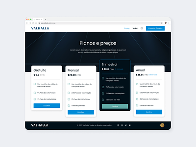 Pricing Table - Pricing Page - NFT Marketplace - Crypto