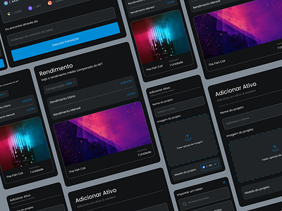 NFT Marketplace - Dark Mode - Cards - Modals app black cards crypto dark dark mode design landing page marketplace modals nft ui uiux web design web3 website