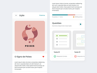 Lunia / Version 01 app astrology course design edtech education illustration learning minimalism minimalist mobile app online course teaching ui uiux