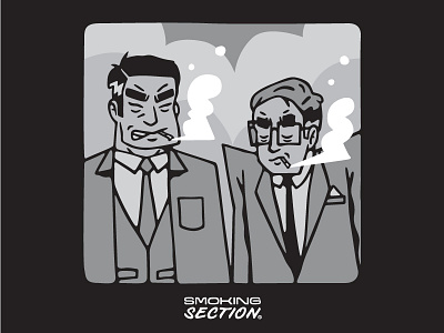 Smoking Section illustration japan smoking