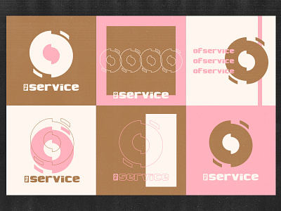 Of Service Ice Cream branding color ice cream logo record