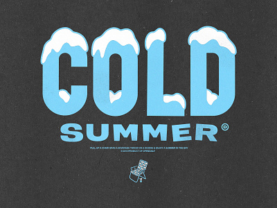 Cold Summer chair cold ice illustration lawn summer type