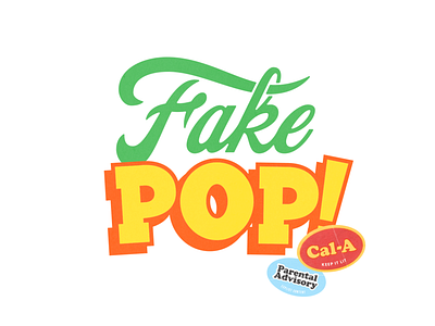 Fake Pop Logotype album art cal a logotype pop typogaphy