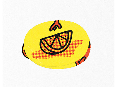 Apples & Oranges fruit stickers illustration opendaily orange