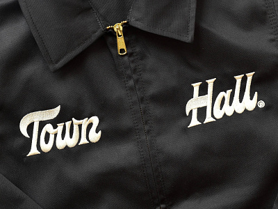Town Hall Embroidery embroidery hand drawn hand lettering jacket opendaily town hall