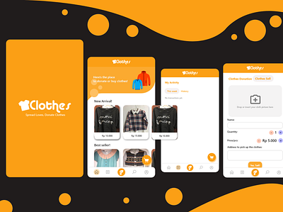 UI Design for Clothes android app clothes design flat illustration minimal mobile ui ux vector