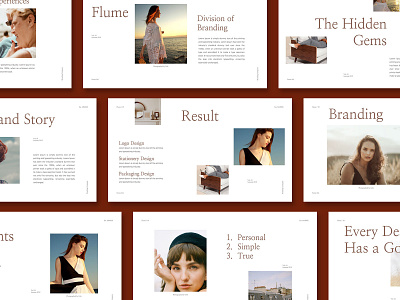 Flume is a PowerPoint Template branding design googleslides keynote layout logo minimalism modern moodboard powerpoint presentation template typography ui ux