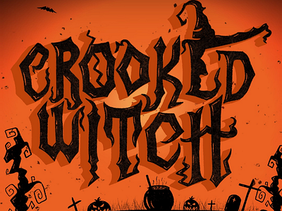 Hand Lettering on Procreate calligraphy crooked witch halloween handlettering illustration lettering modern calligraphy procreate typography witch