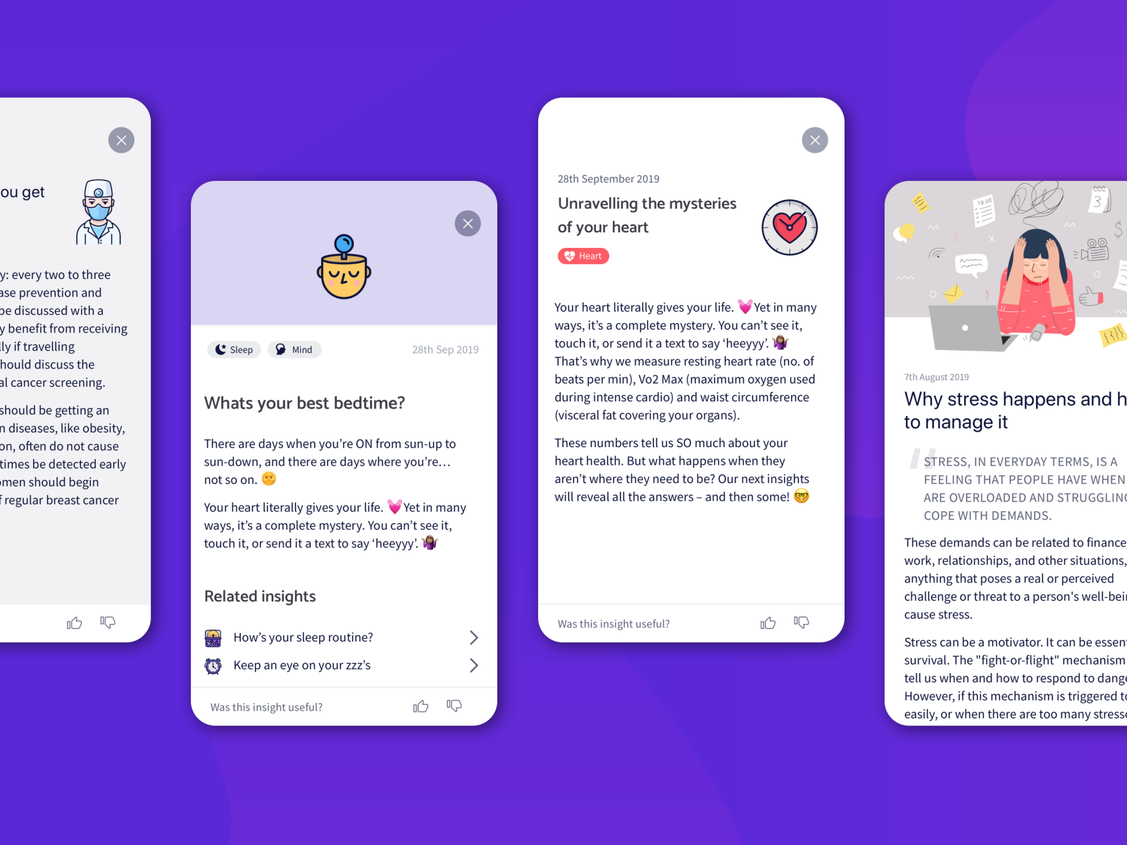 Insight Page - Concepts by Rae Wang on Dribbble