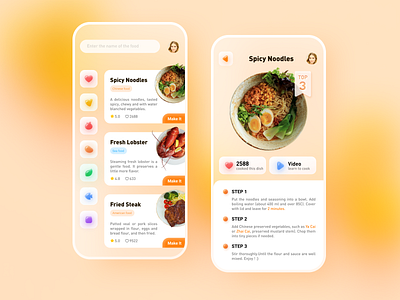 Attractive Food App app food app ui