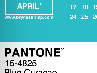 Pantone 2011 Calendar, April