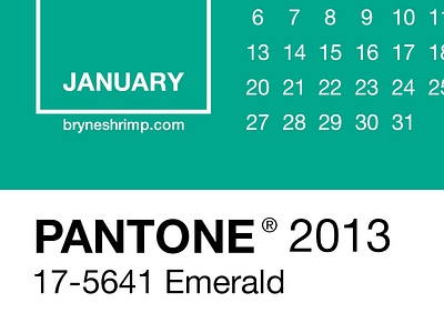 Pantone 2013 Lock Screen Calendar