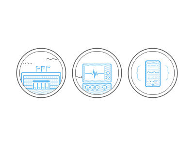 Icons for a healthcare data solution health health care icons lines simple vector