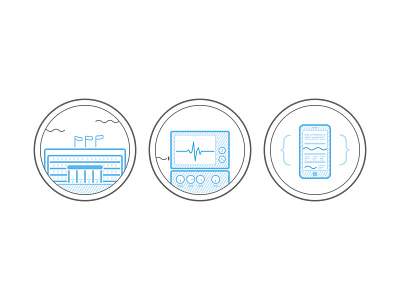 Icons for a healthcare data solution