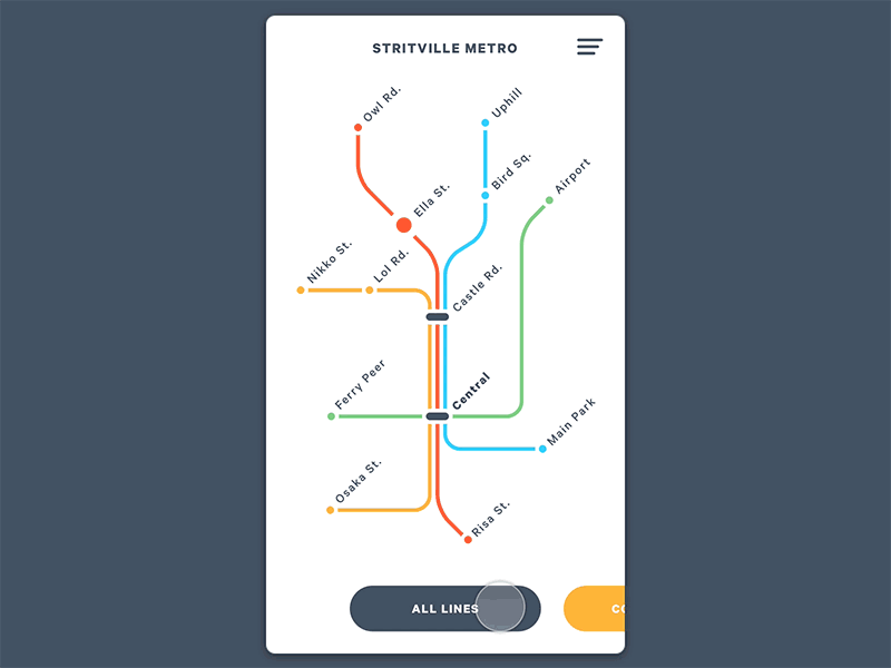 Metro Line Selection line map metro subway switcher transport urban