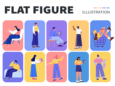 Flat figure illustration design flat illustration