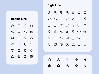 Icon collections app design illustration ui