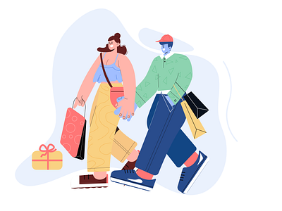 shopping time design illustration