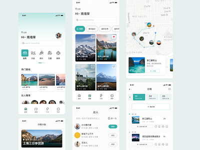 Display for Travel app app design ui
