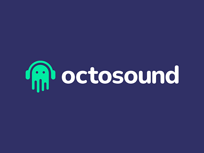 Octosound brand concept logo logomark