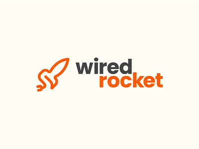 Wired Rocket brand branding concept design identity logo logomark vector