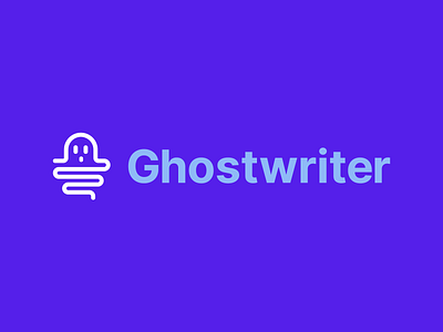 Ghostwriter brand branding concept design identity logo logomark vector